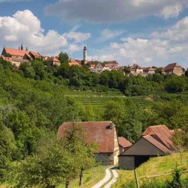 Der Taubertalradweg bei Rothenburg ob der Tauber